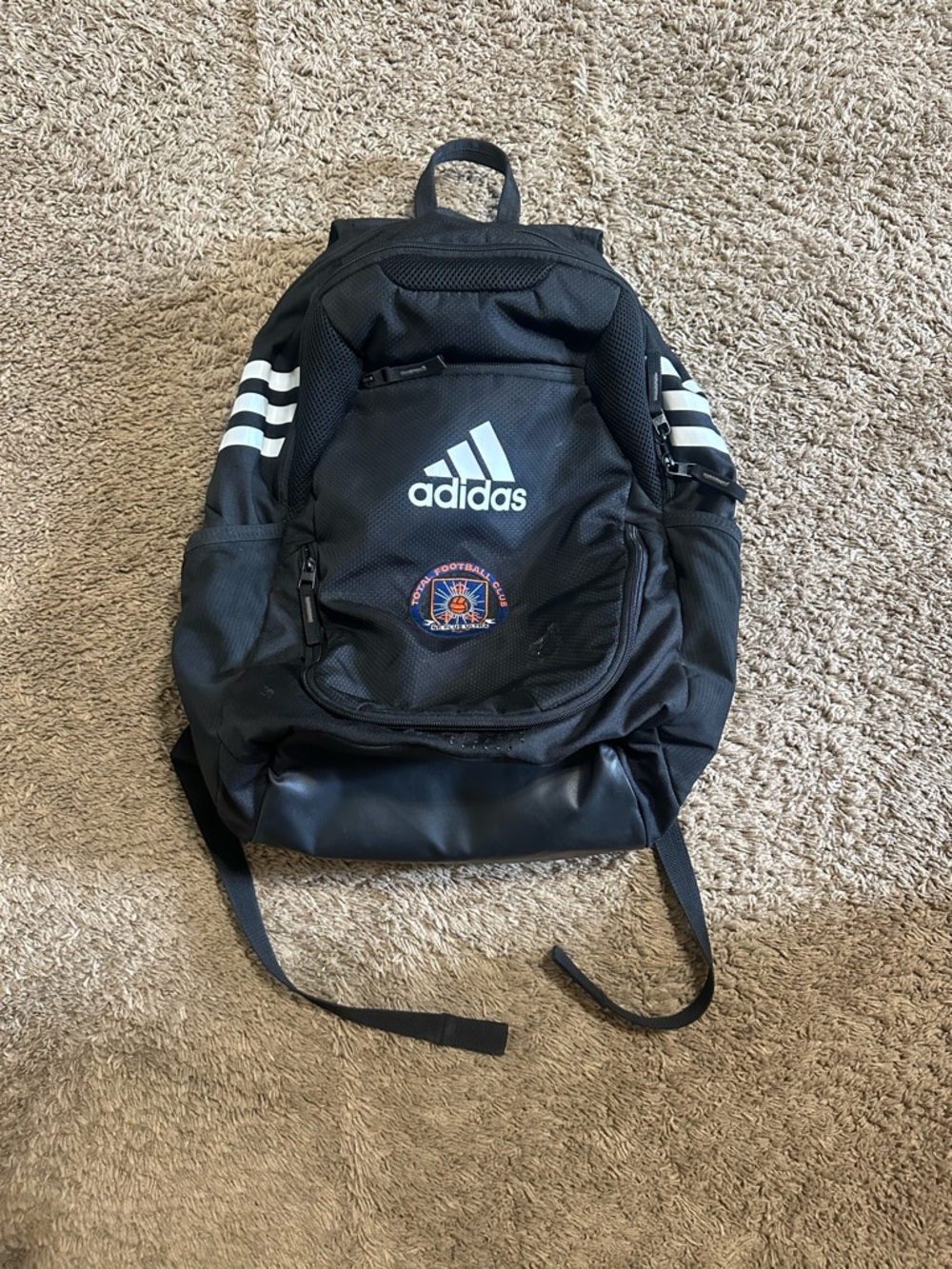 Vintage Adidas “triple black” backpack 00s